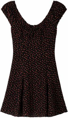 Bershka Letné šaty  svetlozelená / červená / čierna