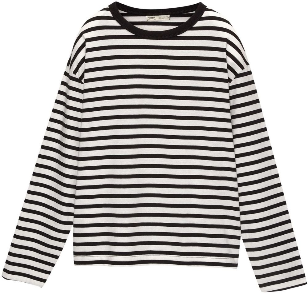 Pull&Bear Tričko  čierna / biela