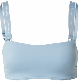 Calvin Klein Swimwear Bikinový top  modrosivá / biela
