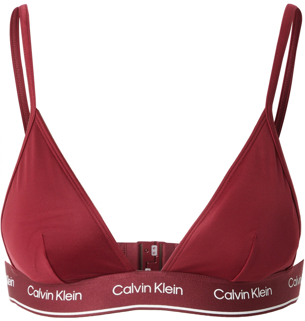 Calvin Klein Swimwear Bikinový top 'Meta Legacy'  farba lesného ovocia / biela