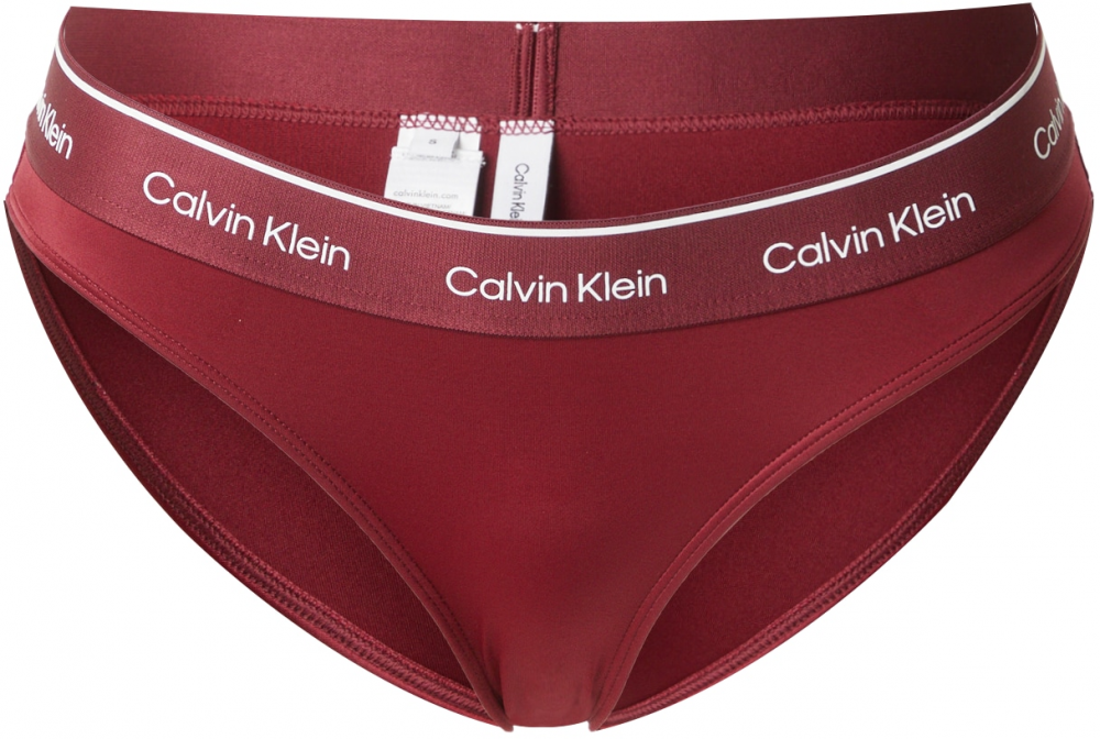 Calvin Klein Swimwear Bikinové nohavičky  farba lesného ovocia / biela