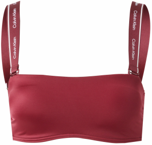 Calvin Klein Swimwear Bikinový top  farba lesného ovocia / biela