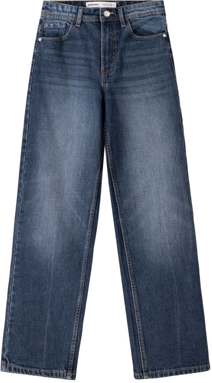 Bershka Džínsy  tmavomodrá