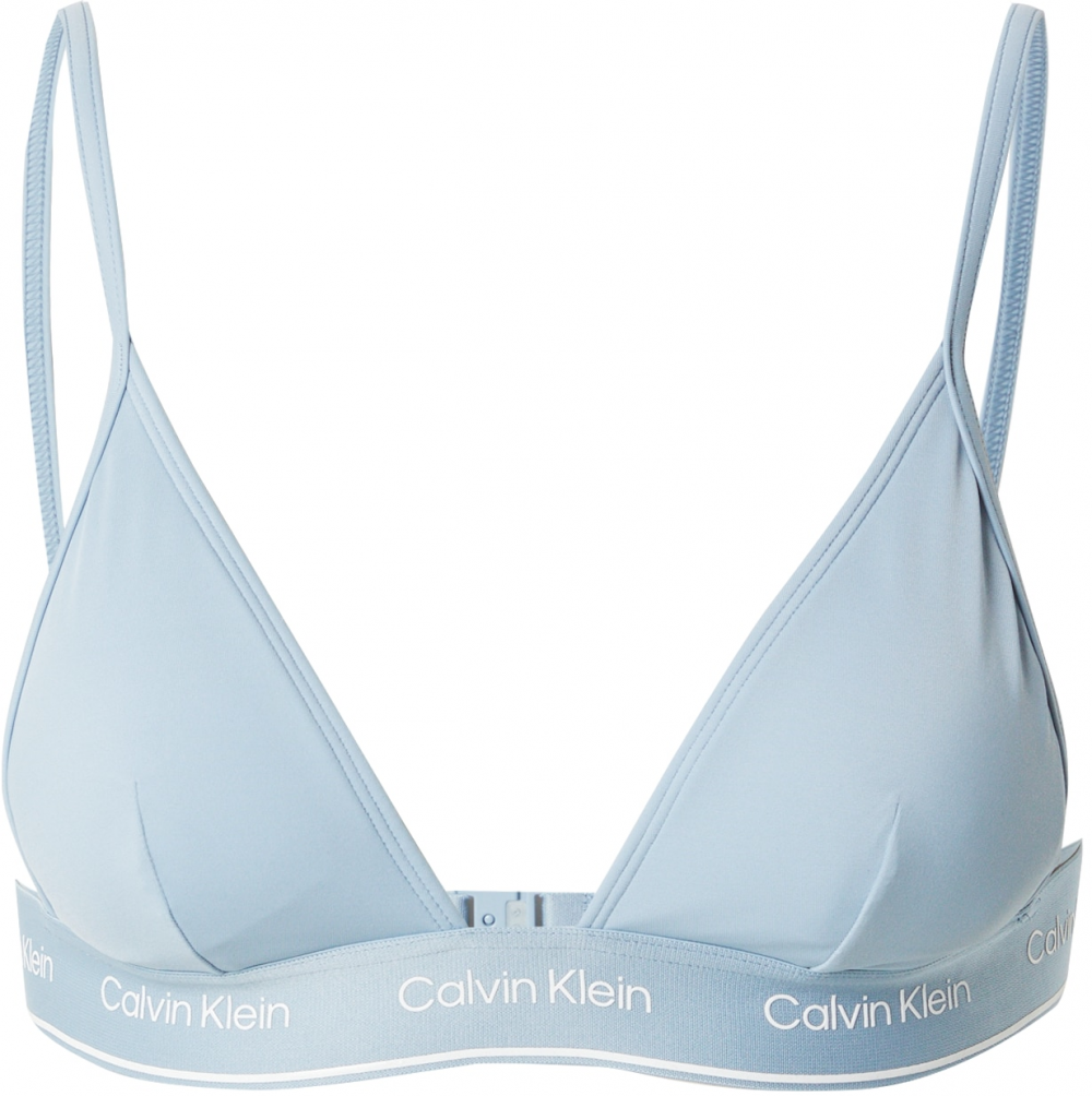Calvin Klein Swimwear Bikinový top 'Meta Legacy'  nebesky modrá / biela