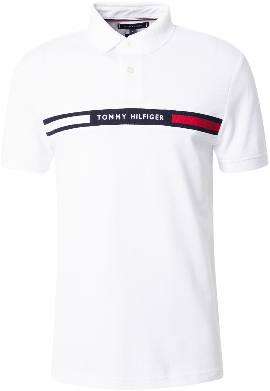 TOMMY HILFIGER Tričko  námornícka modrá / tmavočervená / biela