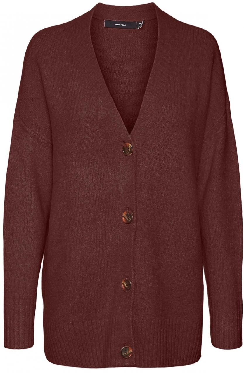VERO MODA Kardigán 'VMLEFILE'  čokoládová