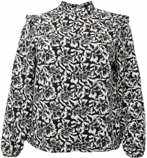 Vero Moda Curve Blúzka 'VMSOPHIACUR'  čierna / biela