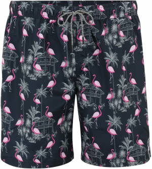 Jack & Jones Plus Plavecké šortky 'JJFIJIPLS'  námornícka modrá / ružová / svetloružová / biela