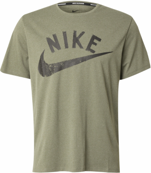 NIKE Funkčné tričko 'MILER'  kaki / čierna