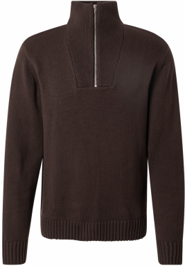 JACK & JONES Sveter 'JORFREDERIKSBERG'  tmavohnedá