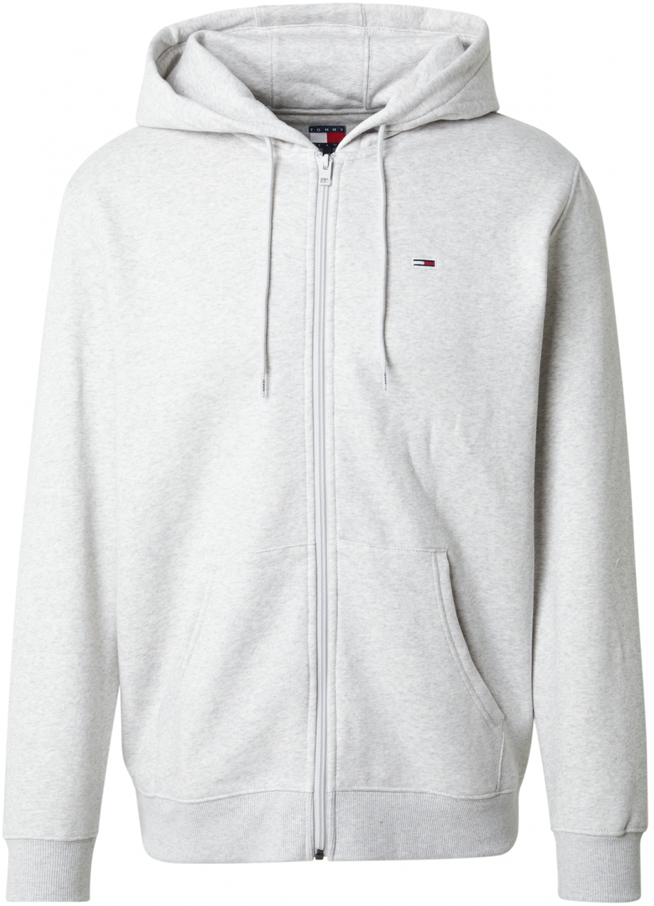 Tommy Jeans Tepláková bunda  svetlosivá