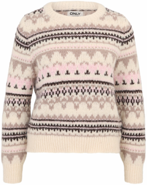 Only Petite Sveter  tmavošedá / svetlosivá / rosé / čierna