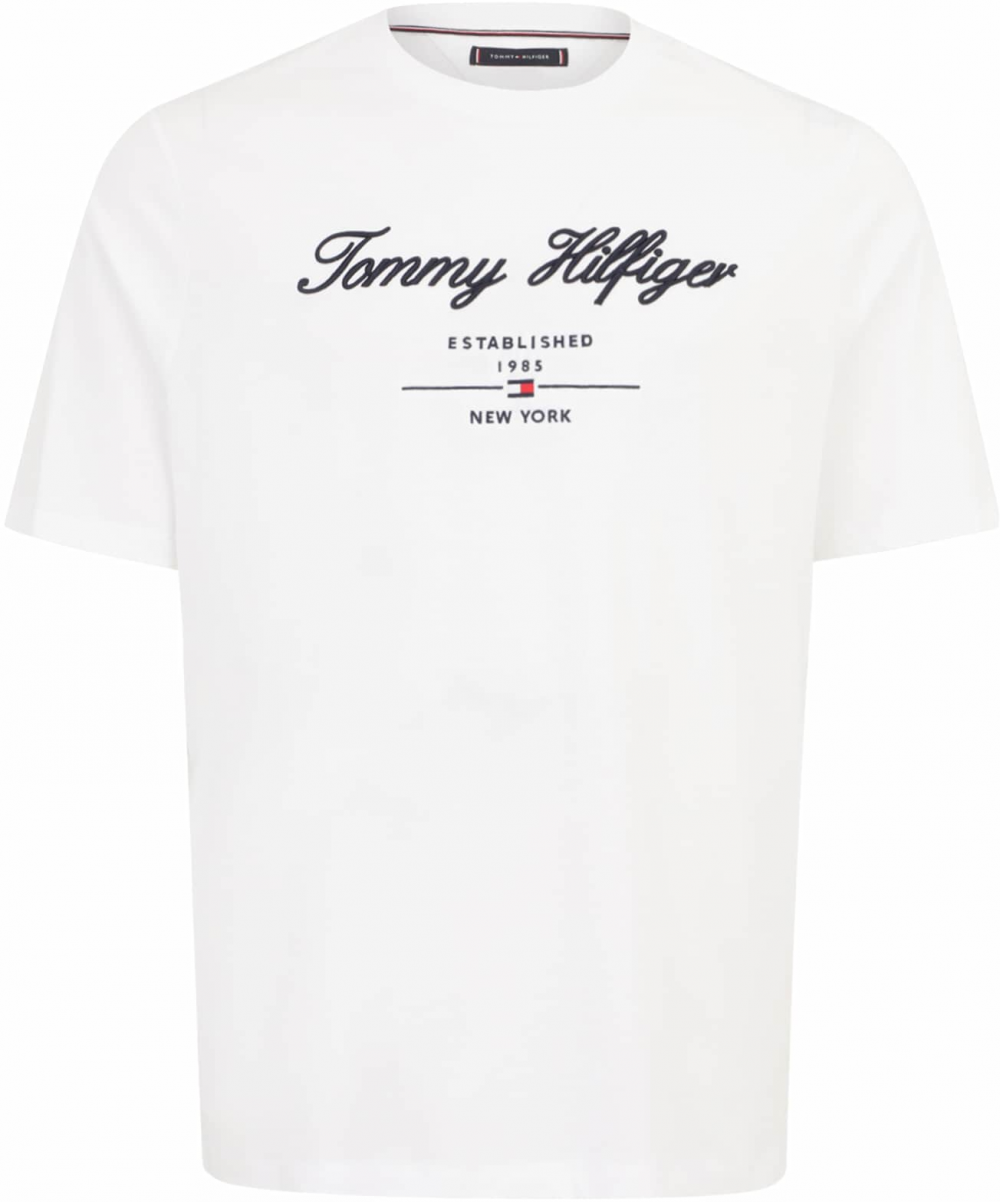 Tommy Hilfiger Big & Tall Tričko  tmavomodrá / biela