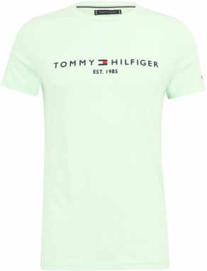 TOMMY HILFIGER Tričko  námornícka modrá / mätová / svetločervená / biela