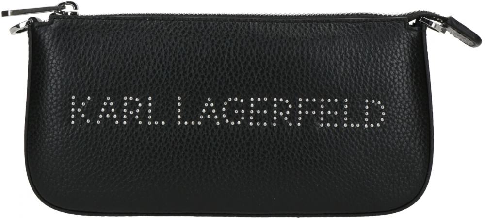Karl Lagerfeld Listová kabelka  čierna / strieborná