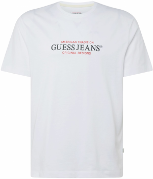 GUESS JEANS Tričko  červená / čierna / biela