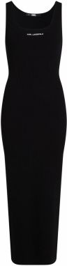 Karl Lagerfeld Šaty ' Rib-Knit Sleeveless '  čierna