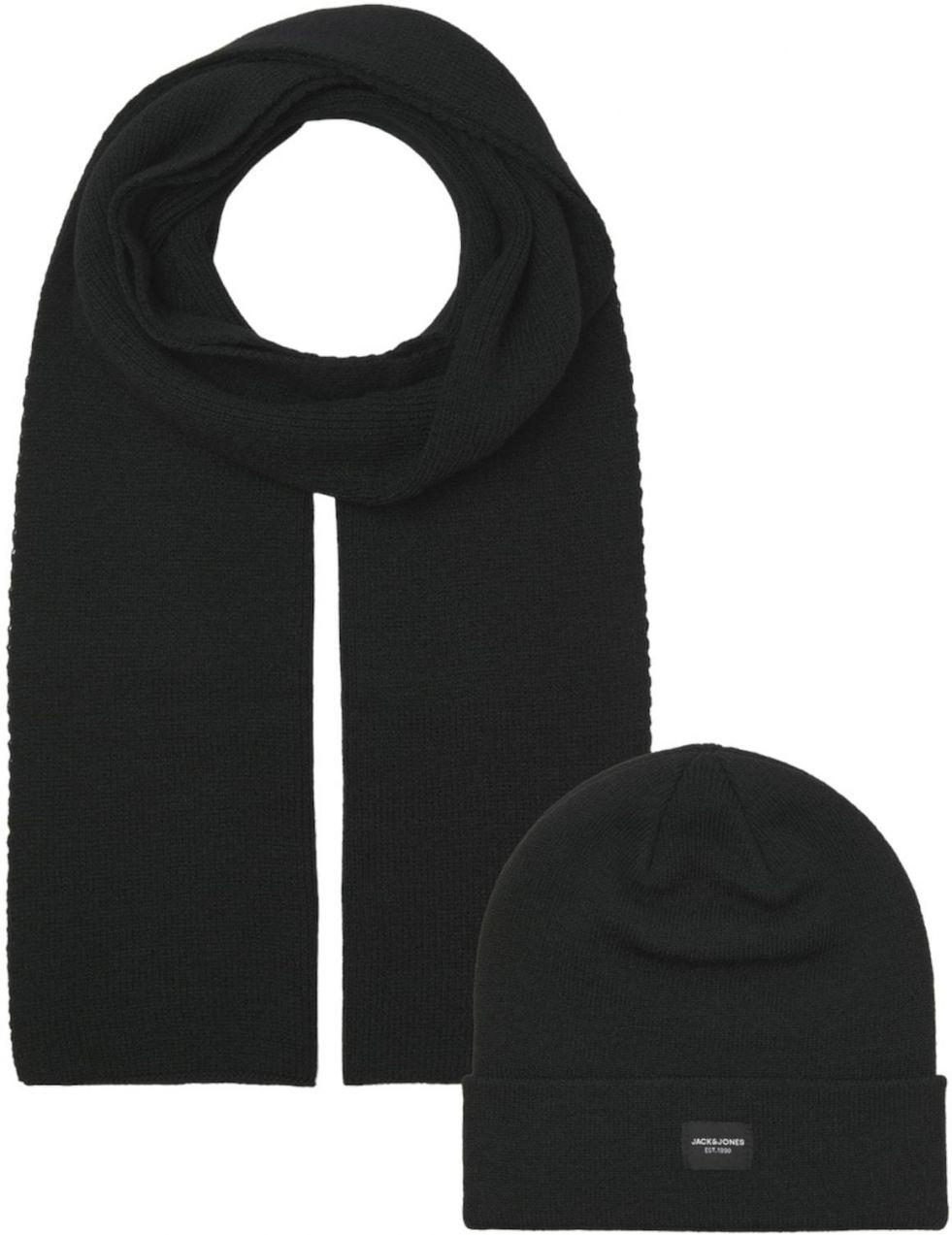 JACK & JONES Šál 'JACDNA'  čierna / biela