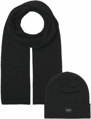 JACK & JONES Šál 'JACDNA'  čierna / biela