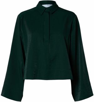SELECTED FEMME Blúzka 'SLFJean'  tmavozelená