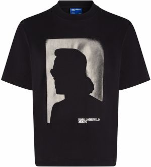 KARL LAGERFELD JEANS Tričko  sivá / čierna