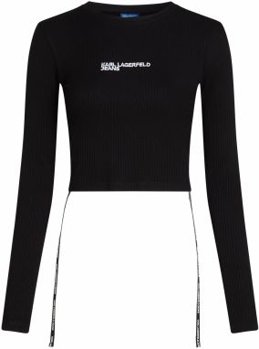 KARL LAGERFELD JEANS Tričko  čierna / biela