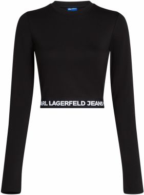 KARL LAGERFELD JEANS Tričko  čierna / biela