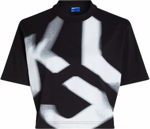 KARL LAGERFELD JEANS Tričko  čierna / biela
