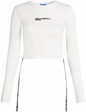 KARL LAGERFELD JEANS Tričko  čierna / biela