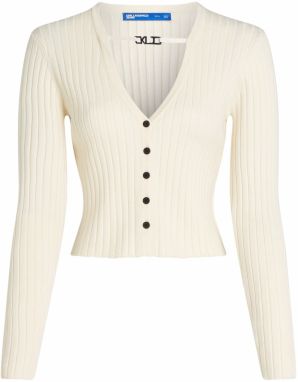 KARL LAGERFELD JEANS Kardigán  biela ako vlna