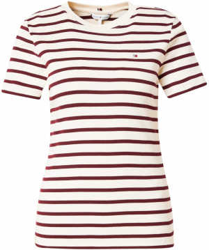 TOMMY HILFIGER Tričko 'Cody'  krémová / tmavočervená