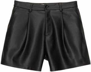 Pull&Bear Plisované nohavice  čierna