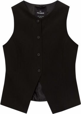Pull&Bear Vesta k obleku  čierna