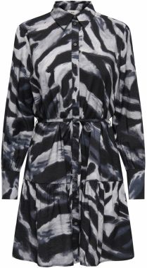JDY Košeľové šaty  grafitová / svetlosivá / čierna