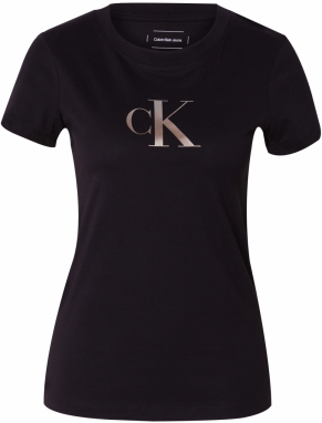 Calvin Klein Jeans Tričko  zlatá / čierna