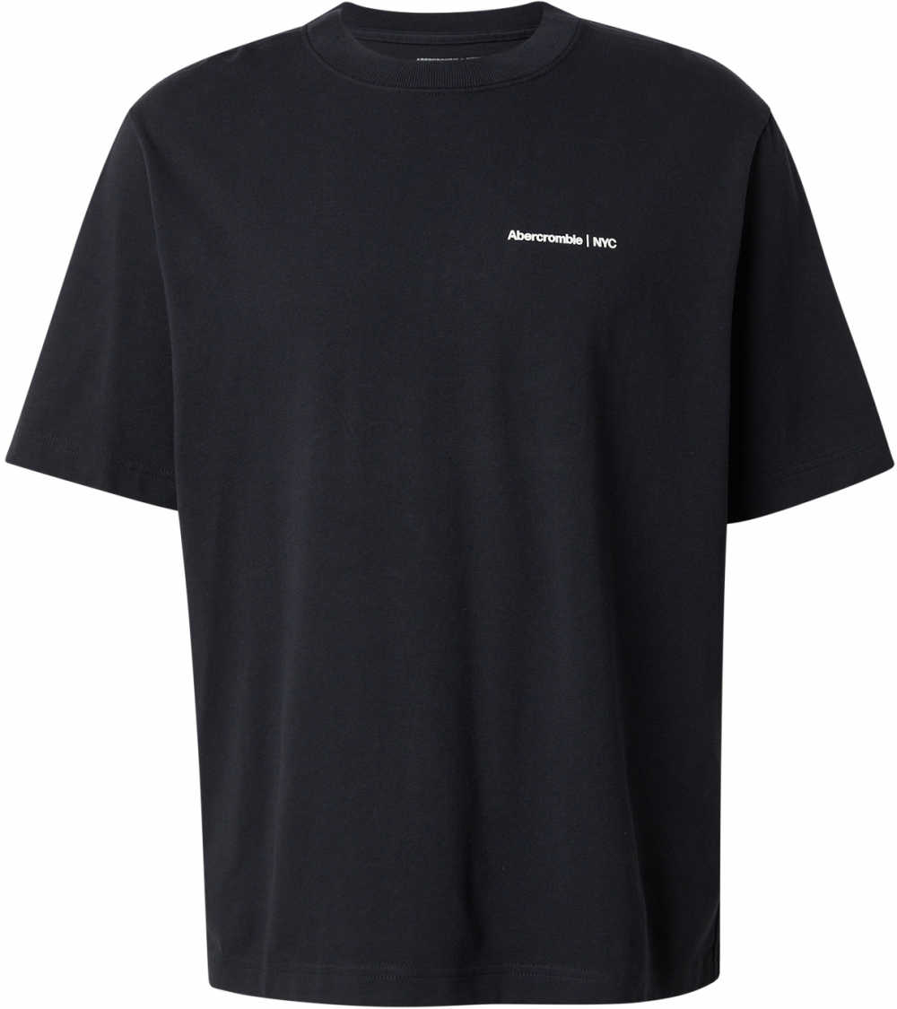 Abercrombie & Fitch Tričko  čierna / biela