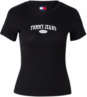 Tommy Jeans Tričko  čierna / biela