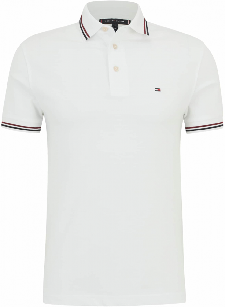 TOMMY HILFIGER Tričko  tmavomodrá / karmínovo červená / biela
