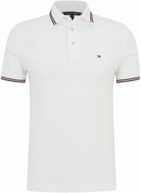 TOMMY HILFIGER Tričko  tmavomodrá / karmínovo červená / biela