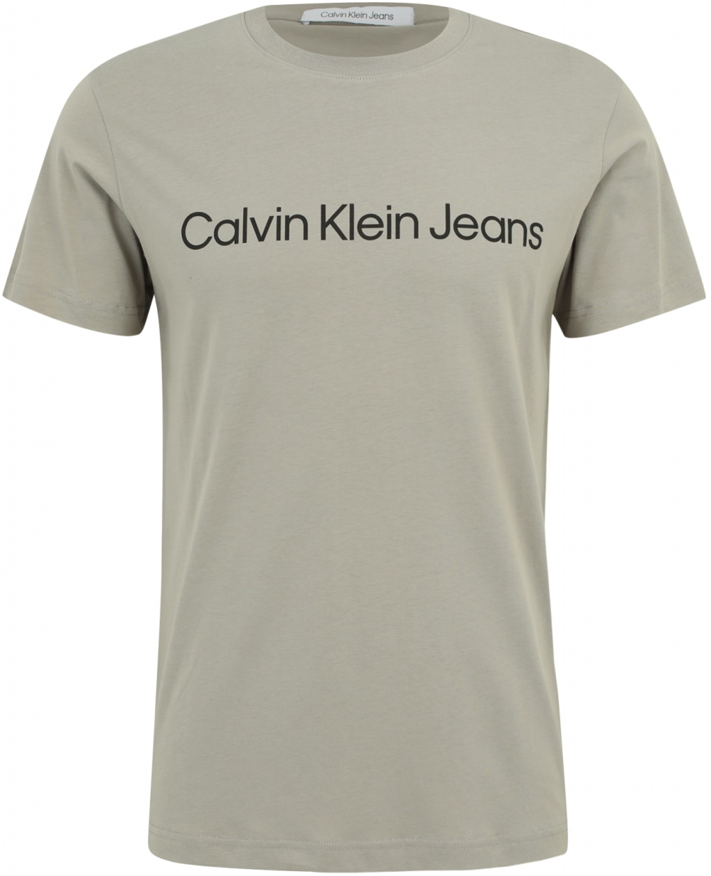 Calvin Klein Jeans Tričko  sivá / čierna