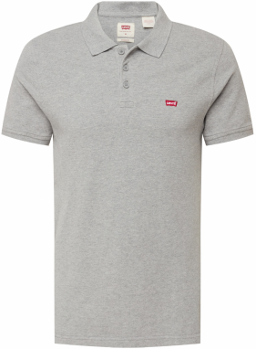 LEVI'S ® Tričko 'Housemark Polo'  sivá melírovaná / červená / biela