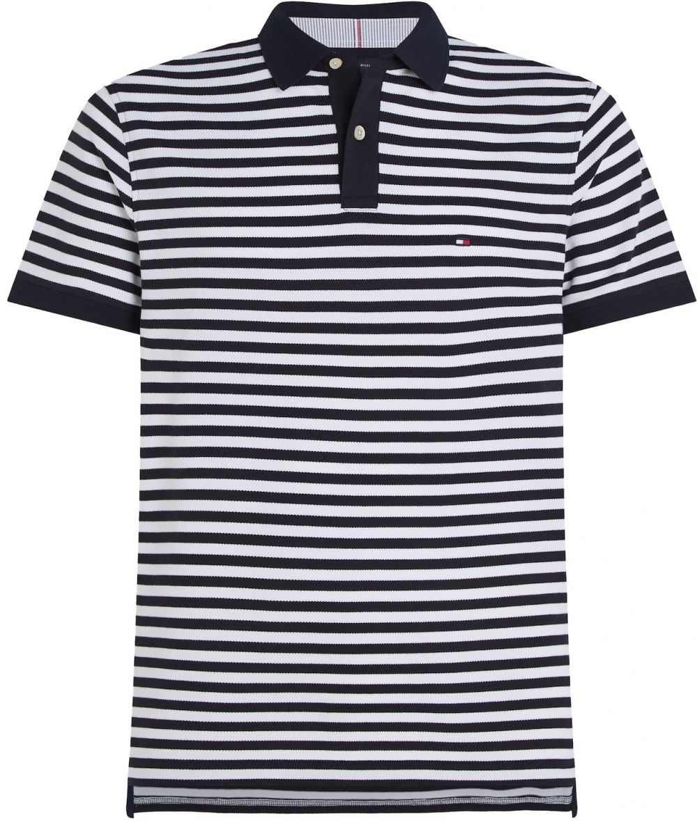 TOMMY HILFIGER Tričko  červená / čierna / biela