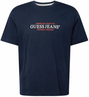 GUESS JEANS Tričko  tmavomodrá / červená / biela