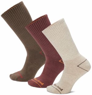 TIMBERLAND Ponožky  béžová / hnedá / červená