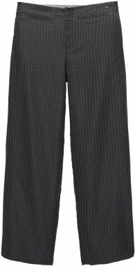 Pull&Bear Nohavice  tmavosivá / biela
