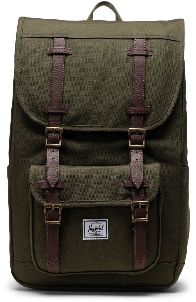 Herschel Batoh 'Little America™'  tmavohnedá / olivová