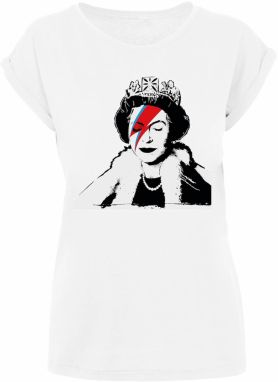 Merchcode Tričko 'Lizzie Stardust'  červená / čierna / biela