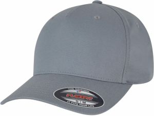 Flexfit Čiapka '5 Panel'  sivá / svetlosivá / ohnivo červená