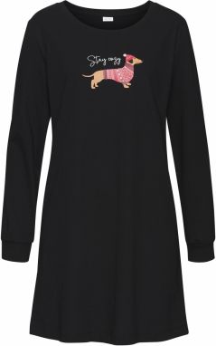 LASCANA Nočná košieľka  šafránová / slivková / karmínovo červená / čierna / biela