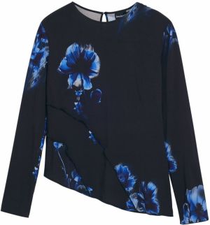 Desigual Tričko  modrá / čierna